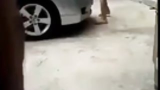 纖細的女同性戀者互相潑水，脫衣服